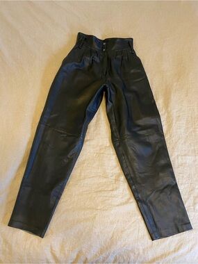 Vintage 80s/90s genuine leather tapered pant